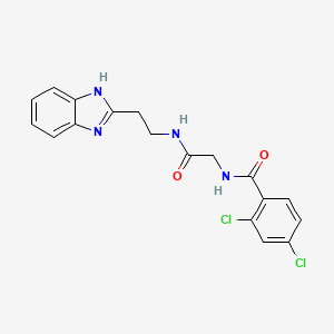 N-(2-{[2-(1H-benzimidazol-2-yl)ethyl]amino}-2-oxoethyl)-2,4-dichlorobenzamide