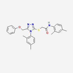 N-(2,4-dimethylphenyl)-2-{[4-(2,4-dimethylphenyl)-5-(phenoxymethyl)-4H-1,2,4-triazol-3-yl]sulfanyl}acetamide