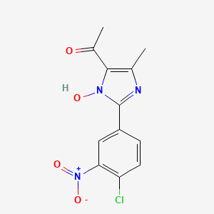 1-[2-(4-chloro-3-nitrophenyl)-1-hydroxy-4-methyl-1H-imidazol-5-yl]ethanone