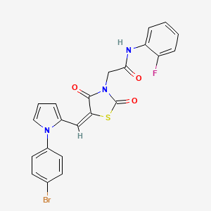 2-[(5E)-5-{[1-(4-Bromophenyl)-1H-pyrrol-2-YL]methylene}-2,4-dioxo-1,3-thiazolidin-3-YL]-N-(2-fluorophenyl)acetamide