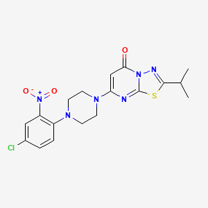 7-[4-(4-chloro-2-nitrophenyl)piperazin-1-yl]-2-(propan-2-yl)-5H-[1,3,4]thiadiazolo[3,2-a]pyrimidin-5-one