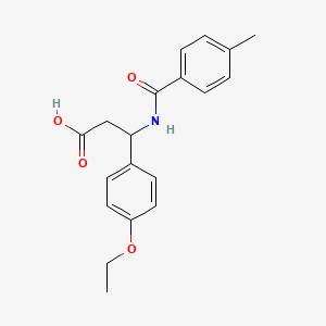 molecular formula C19H21NO4 B11089373 3-(4-Ethoxyphenyl)-3-[(4-methylbenzoyl)amino]propanoic acid 