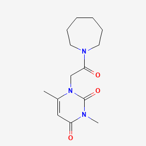 molecular formula C14H21N3O3 B11089378 1-(2-azepan-1-yl-2-oxoethyl)-3,6-dimethylpyrimidine-2,4(1H,3H)-dione CAS No. 695211-98-4