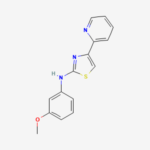 molecular formula C15H13N3OS B11089380 N-(3-methoxyphenyl)-4-(pyridin-2-yl)-1,3-thiazol-2-amine 