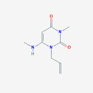 molecular formula C9H13N3O2 B11089401 1H-Pyrimidine-2,4-dione, 1-allyl-3-methyl-6-methylamino- 