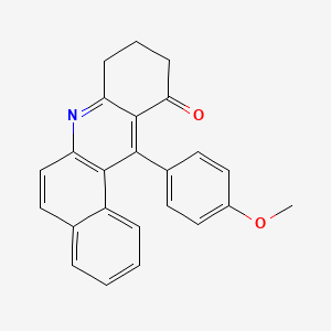 molecular formula C24H19NO2 B11089420 12-(4-methoxyphenyl)-9,10-dihydrobenzo[a]acridin-11(8H)-one 