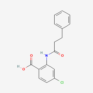 molecular formula C16H14ClNO3 B11089445 4-Chloro-2-[(3-phenylpropanoyl)amino]benzoic acid 