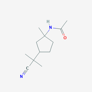 molecular formula C12H20N2O B11089479 N-[3-(2-cyanopropan-2-yl)-1-methylcyclopentyl]acetamide 