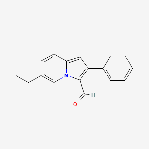 molecular formula C17H15NO B11089507 6-Ethyl-2-phenylindolizine-3-carbaldehyde 