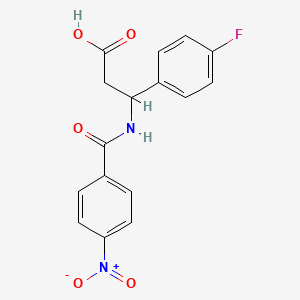 molecular formula C16H13FN2O5 B11089523 3-(4-Fluorophenyl)-3-[(4-nitrobenzoyl)amino]propanoic acid 