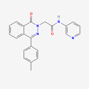 molecular formula C22H18N4O2 B11089529 Acetamide, 2-(1-oxo-4-p-tolyl-1H-phthalazin-2-yl)-N-(pyridin-3-yl)- 