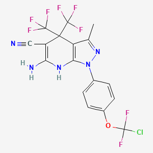 6-amino-1-{4-[chloro(difluoro)methoxy]phenyl}-3-methyl-4,4-bis(trifluoromethyl)-4,7-dihydro-1H-pyrazolo[3,4-b]pyridine-5-carbonitrile