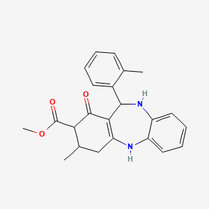 methyl 3-methyl-11-(2-methylphenyl)-1-oxo-2,3,4,5,10,11-hexahydro-1H-dibenzo[b,e][1,4]diazepine-2-carboxylate