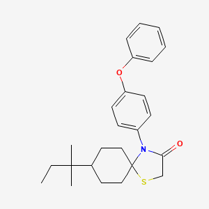 8-(2-Methylbutan-2-yl)-4-(4-phenoxyphenyl)-1-thia-4-azaspiro[4.5]decan-3-one