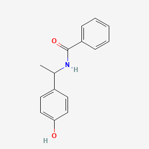 molecular formula C15H15NO2 B11089610 N-[1-(4-hydroxyphenyl)ethyl]benzamide 