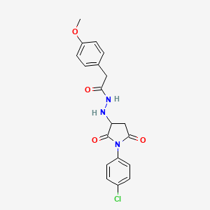 N'-[1-(4-chlorophenyl)-2,5-dioxopyrrolidin-3-yl]-2-(4-methoxyphenyl)acetohydrazide