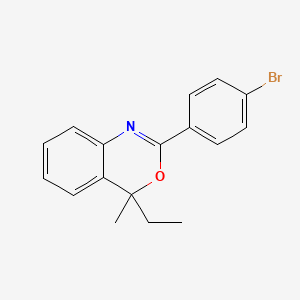 molecular formula C17H16BrNO B11089689 2-(4-Bromophenyl)-4-ethyl-4-methyl-4H-3,1-benzoxazine 