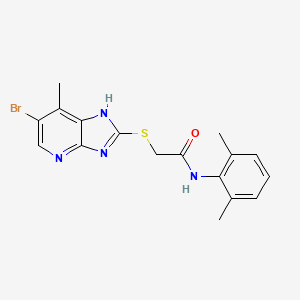 2-({6-Bromo-7-methyl-3H-imidazo[4,5-B]pyridin-2-YL}sulfanyl)-N-(2,6-dimethylphenyl)acetamide