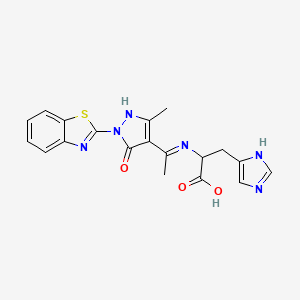 N-{(1Z)-1-[1-(1,3-benzothiazol-2-yl)-3-methyl-5-oxo-1,5-dihydro-4H-pyrazol-4-ylidene]ethyl}histidine