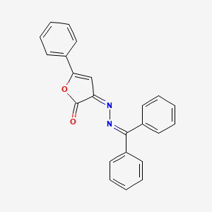 molecular formula C23H16N2O2 B11089726 (3Z)-3-[(diphenylmethylidene)hydrazinylidene]-5-phenylfuran-2(3H)-one 