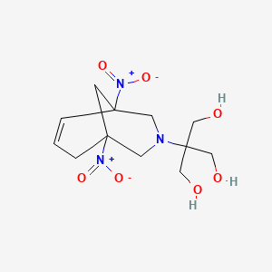 molecular formula C12H19N3O7 B11089748 2-(1,5-Dinitro-3-azabicyclo[3.3.1]non-6-en-3-yl)-2-(hydroxymethyl)propane-1,3-diol 