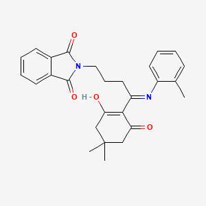 2-{4-(4,4-dimethyl-2,6-dioxocyclohexylidene)-4-[(2-methylphenyl)amino]butyl}-1H-isoindole-1,3(2H)-dione