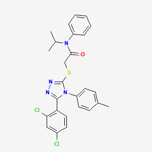 2-{[5-(2,4-dichlorophenyl)-4-(4-methylphenyl)-4H-1,2,4-triazol-3-yl]sulfanyl}-N-isopropyl-N-phenylacetamide