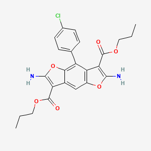 Dipropyl 2,6-diamino-4-(4-chlorophenyl)furo[2,3-f][1]benzofuran-3,7-dicarboxylate