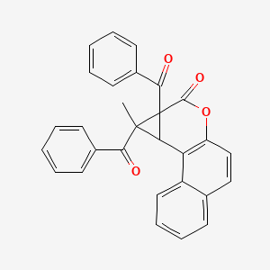 molecular formula C29H20O4 B11089818 1,1A-Dibenzoyl-1-methyl-1A,9C-dihydrobenzo[F]cyclopropa[C]chromen-2(1H)-one 