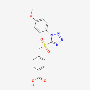 4-({[1-(4-methoxyphenyl)-1H-tetrazol-5-yl]sulfonyl}methyl)benzoic acid