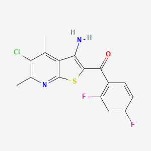 (3-Amino-5-chloro-4,6-dimethylthieno[2,3-b]pyridin-2-yl)(2,4-difluorophenyl)methanone