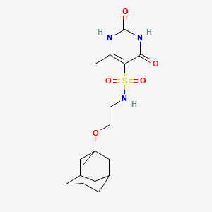 N-[2-(1-adamantyloxy)ethyl]-6-methyl-2,4-dioxo-1,2,3,4-tetrahydropyrimidine-5-sulfonamide