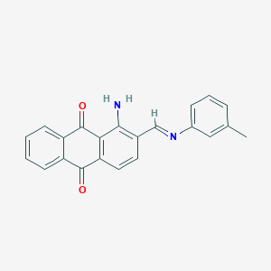 1-amino-2-{(E)-[(3-methylphenyl)imino]methyl}anthracene-9,10-dione