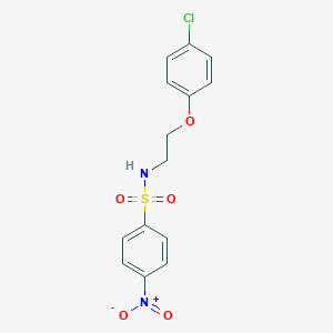 molecular formula C14H13ClN2O5S B11089912 N-[2-(4-chlorophenoxy)ethyl]-4-nitrobenzenesulfonamide 