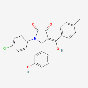 1-(4-chlorophenyl)-3-hydroxy-5-(3-hydroxyphenyl)-4-[(4-methylphenyl)carbonyl]-1,5-dihydro-2H-pyrrol-2-one