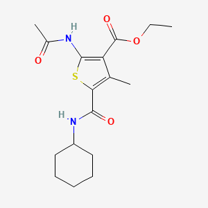 Ethyl 2-(acetylamino)-5-(cyclohexylcarbamoyl)-4-methylthiophene-3-carboxylate