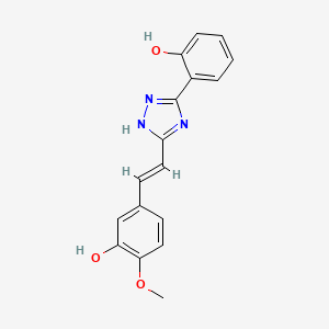 5-{(E)-2-[5-(2-hydroxyphenyl)-1H-1,2,4-triazol-3-yl]ethenyl}-2-methoxyphenol