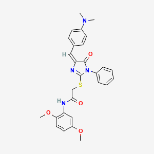 N-(2,5-dimethoxyphenyl)-2-({(4E)-4-[4-(dimethylamino)benzylidene]-5-oxo-1-phenyl-4,5-dihydro-1H-imidazol-2-yl}sulfanyl)acetamide