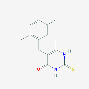 5-(2,5-dimethylbenzyl)-6-methyl-2-thioxo-2,3-dihydropyrimidin-4(1H)-one