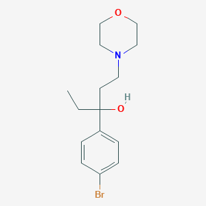 molecular formula C15H22BrNO2 B11090006 3-(4-Bromophenyl)-1-morpholino-3-pentanol 