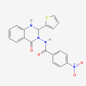 4-Nitro-N-[4-oxo-2-(2-thienyl)-1,4-dihydro-3(2H)-quinazolinyl]benzamide