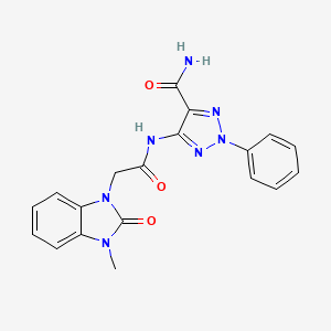 5-{[(3-methyl-2-oxo-2,3-dihydro-1H-benzimidazol-1-yl)acetyl]amino}-2-phenyl-2H-1,2,3-triazole-4-carboxamide