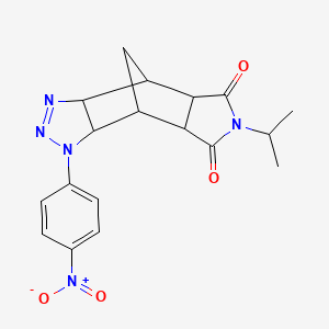 1-(4-nitrophenyl)-6-(propan-2-yl)-3a,4,4a,7a,8,8a-hexahydro-4,8-methano[1,2,3]triazolo[4,5-f]isoindole-5,7(1H,6H)-dione