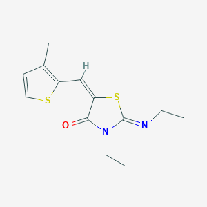 3-Ethyl-2-ethylimino-5-(3-methyl-thiophen-2-ylmethylene)-thiazolidin-4-one