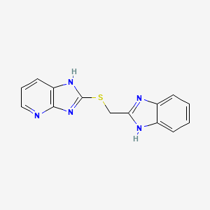 molecular formula C14H11N5S B11090058 2-[(1H-benzimidazol-2-ylmethyl)sulfanyl]-3H-imidazo[4,5-b]pyridine 