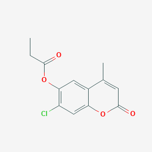 7-Chloro-4-methyl-2-oxochromen-6-yl propanoate