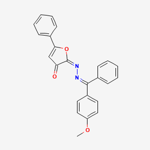 (2E)-2-{(2E)-[(4-methoxyphenyl)(phenyl)methylidene]hydrazinylidene}-5-phenylfuran-3(2H)-one