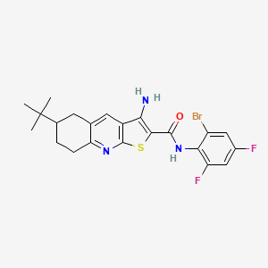 3-amino-N-(2-bromo-4,6-difluorophenyl)-6-tert-butyl-5,6,7,8-tetrahydrothieno[2,3-b]quinoline-2-carboxamide