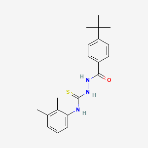 molecular formula C20H25N3OS B11090100 2-[(4-tert-butylphenyl)carbonyl]-N-(2,3-dimethylphenyl)hydrazinecarbothioamide 