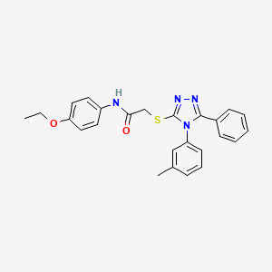 N-(4-ethoxyphenyl)-2-{[4-(3-methylphenyl)-5-phenyl-4H-1,2,4-triazol-3-yl]sulfanyl}acetamide